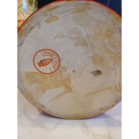 12½" & 9½" Russian Matryoshka Babushka Nesting Wooden Dolls Handmade 70s Two Pcs - Picture 13 of 16